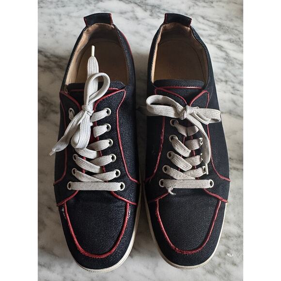 Christian Louboutin Denim Printed Sneakers